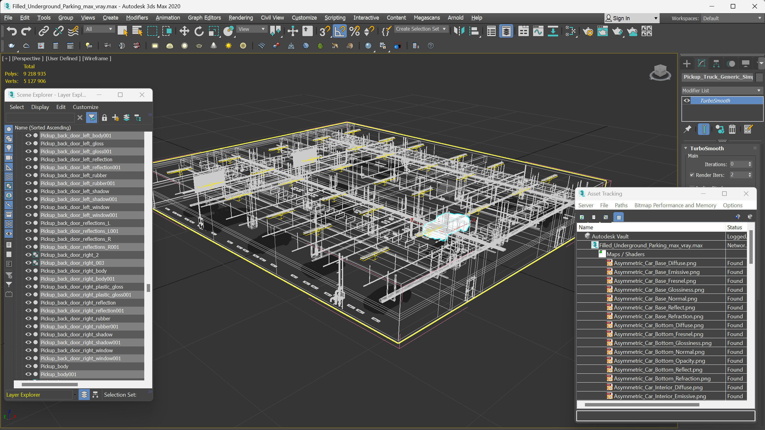 Filled Underground Parking 3D model_37