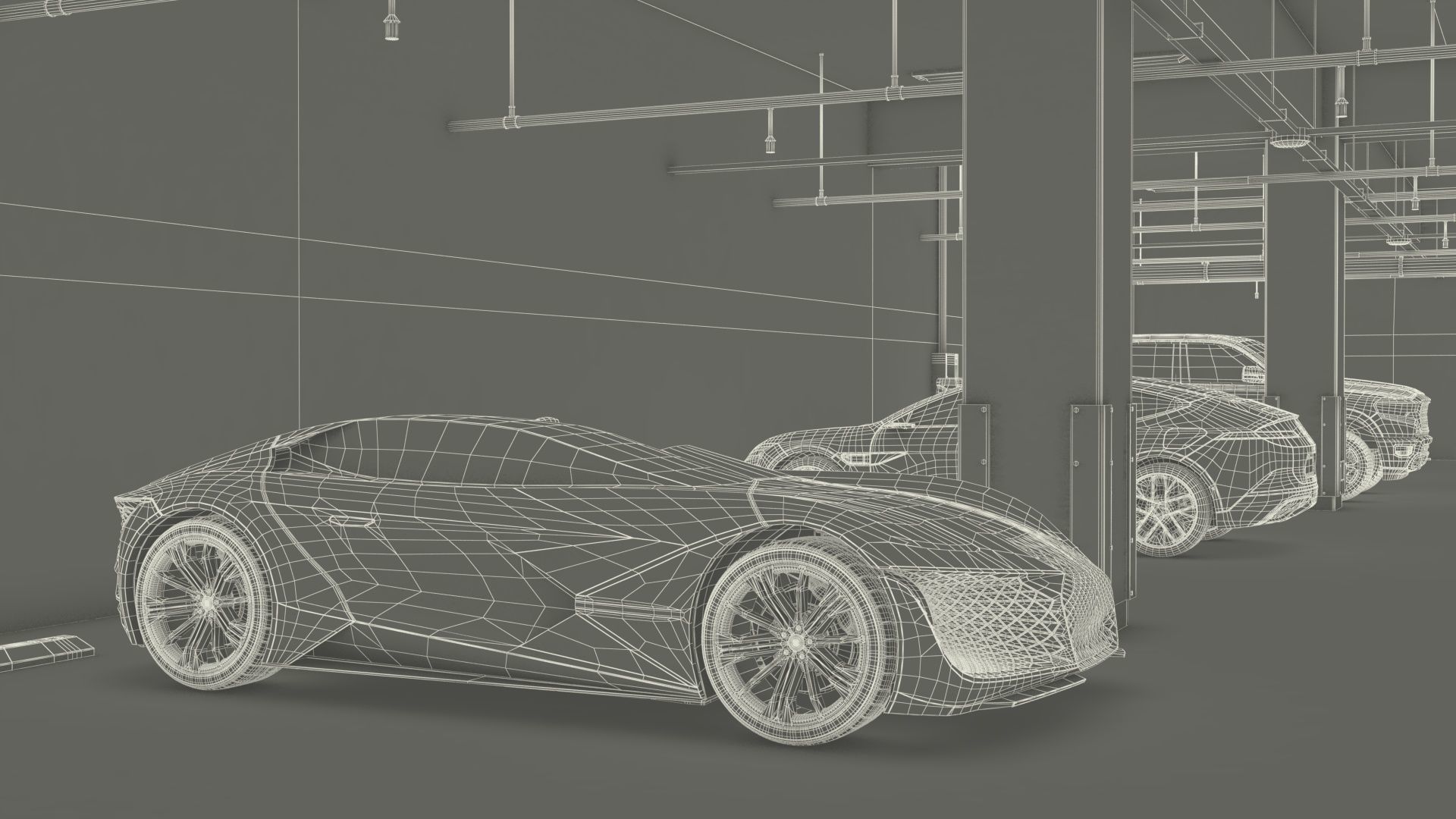 Filled Underground Parking 3D model_62
