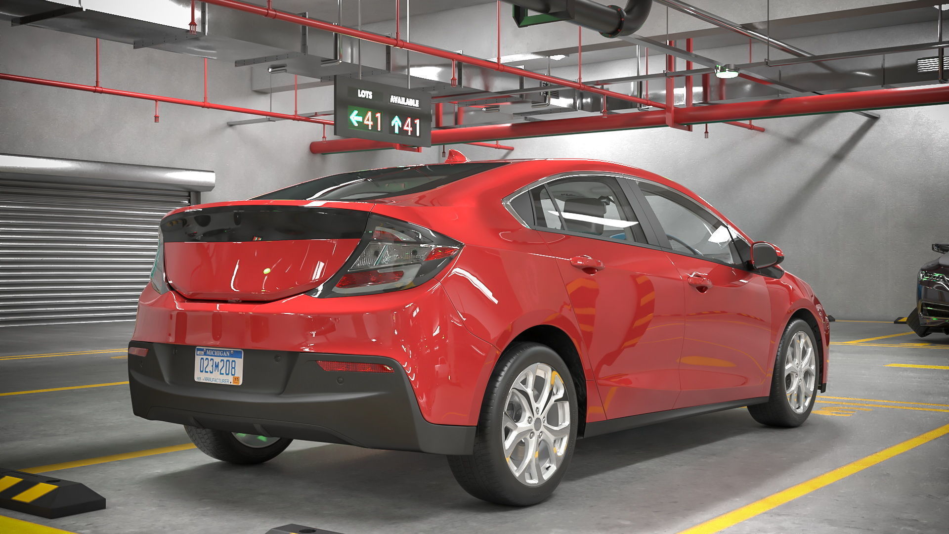 Filled Underground Parking 3D model_15