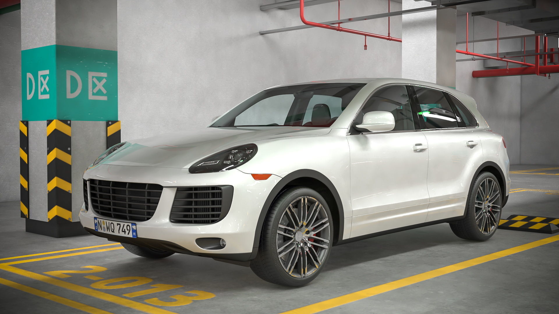 Filled Underground Parking 3D model_12