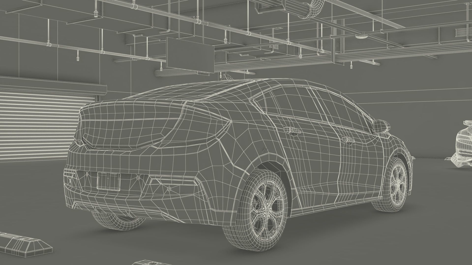 Filled Underground Parking 3D model_57