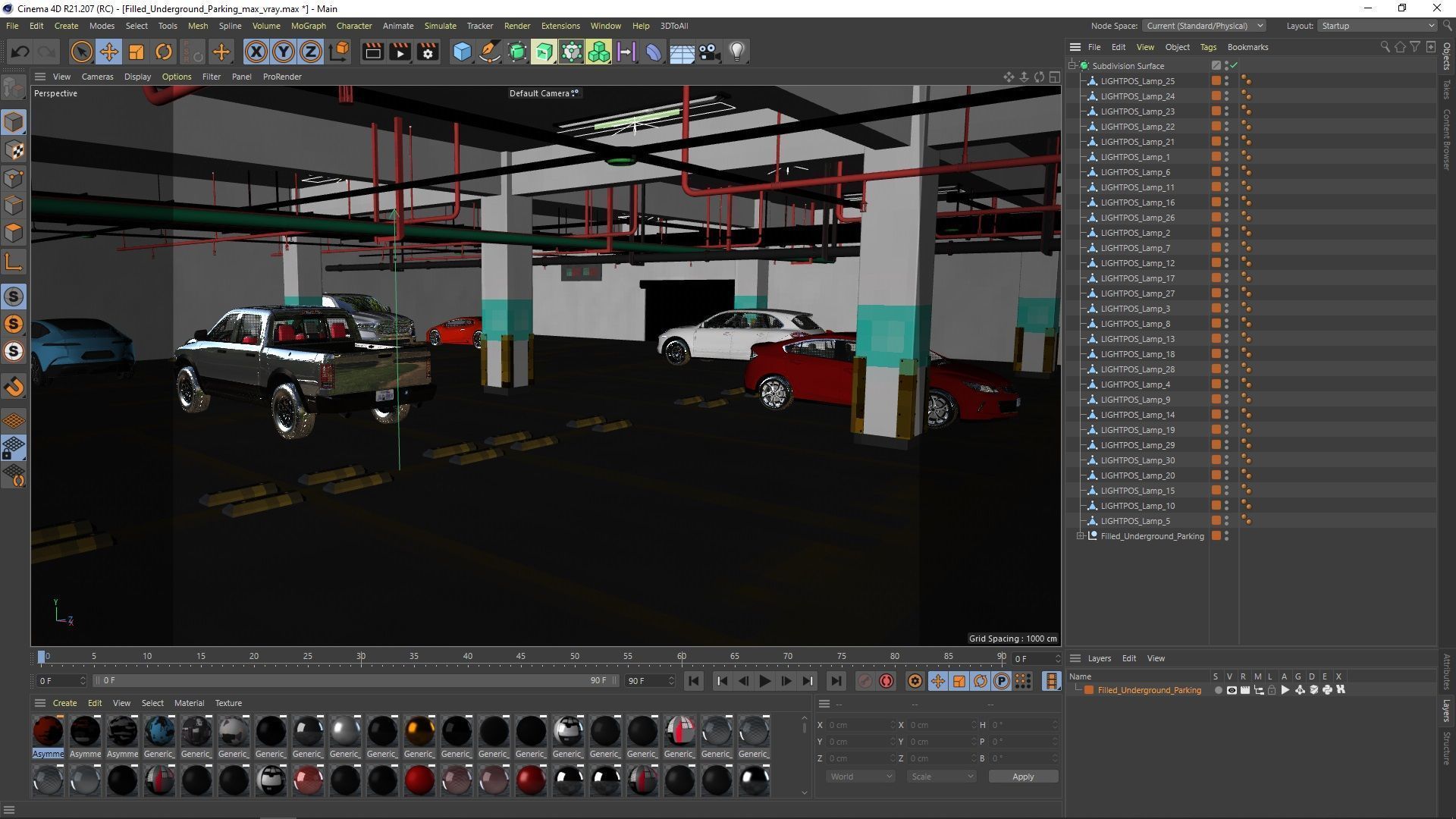 Filled Underground Parking 3D model_41