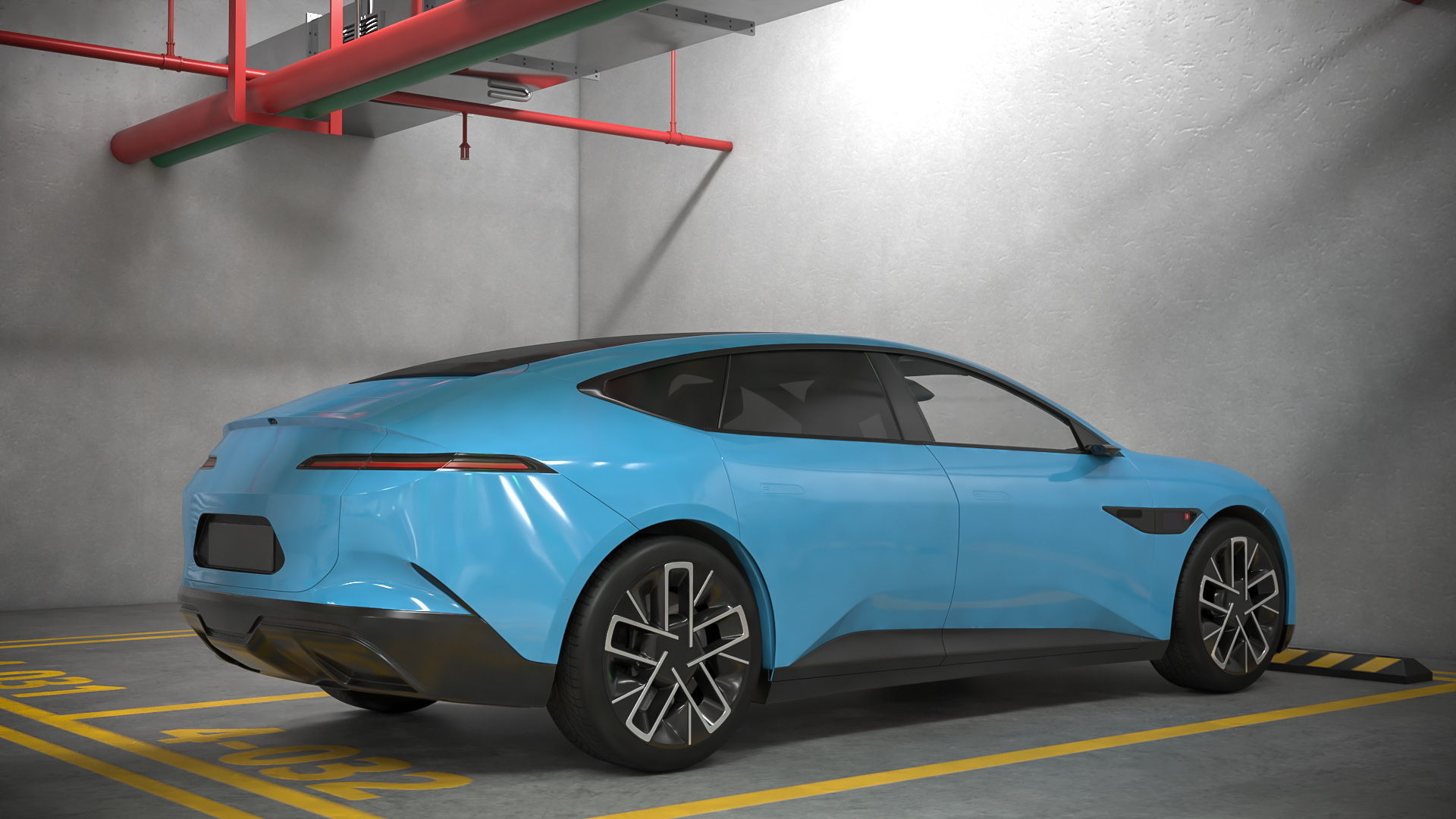 Filled Underground Parking 3D model_11