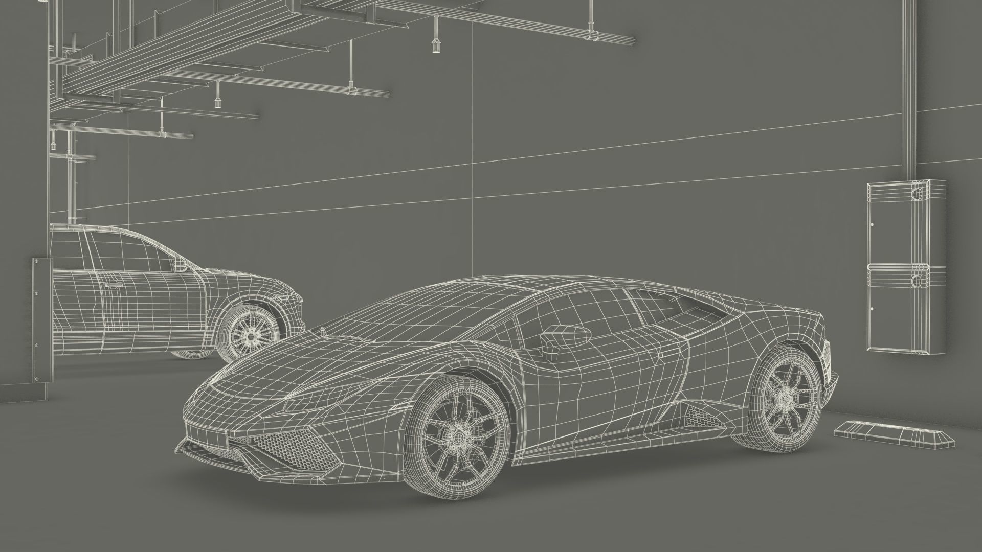 Filled Underground Parking 3D model_58