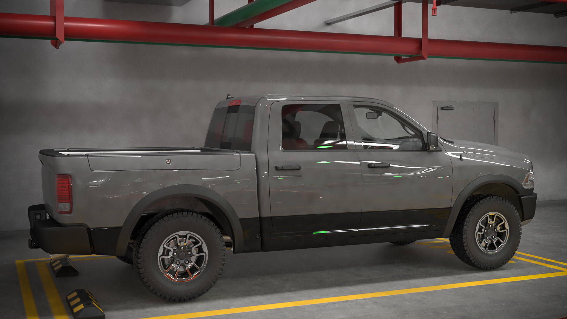 Filled Underground Parking 3D model_19