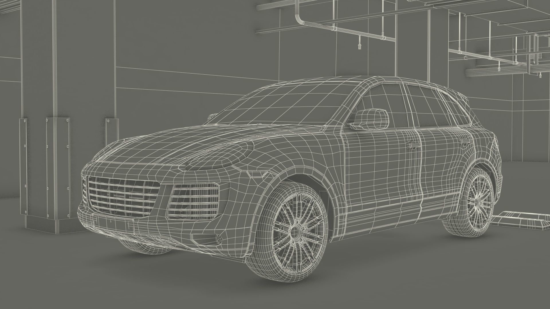 Filled Underground Parking 3D model_54