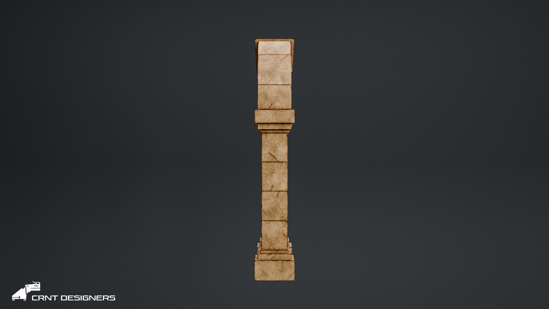 Ancient Stone Arch Low-poly 3D model_5