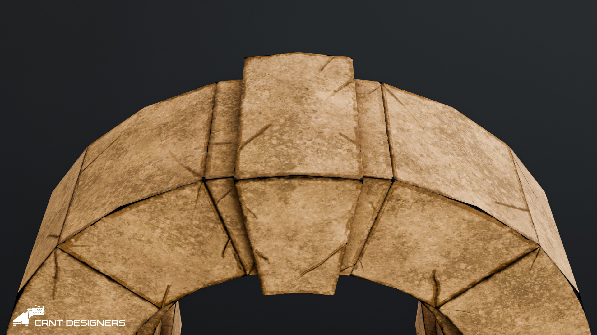 Ancient Stone Arch Low-poly 3D model_16