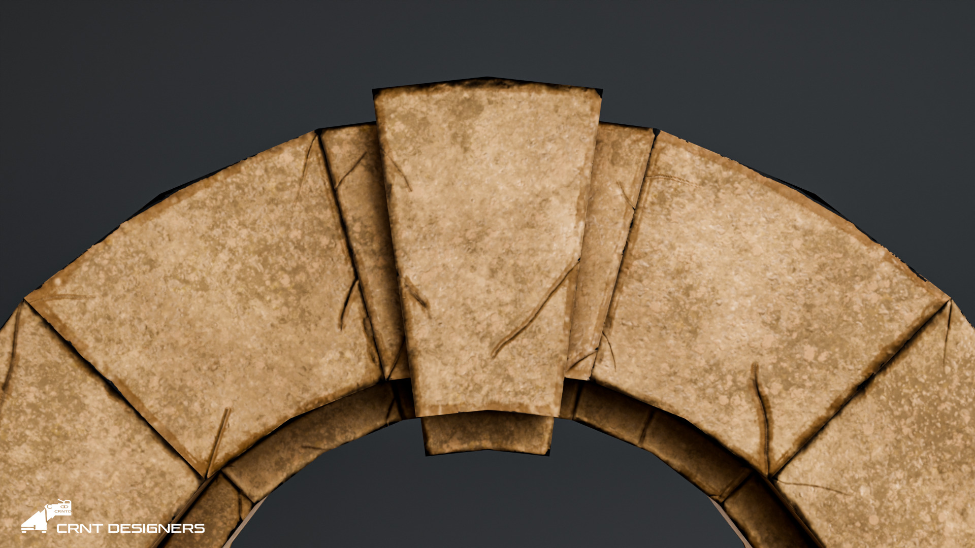 Ancient Stone Arch Low-poly 3D model_15