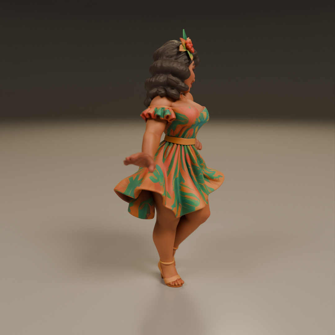 Brazilian pin-up 3D print model_9