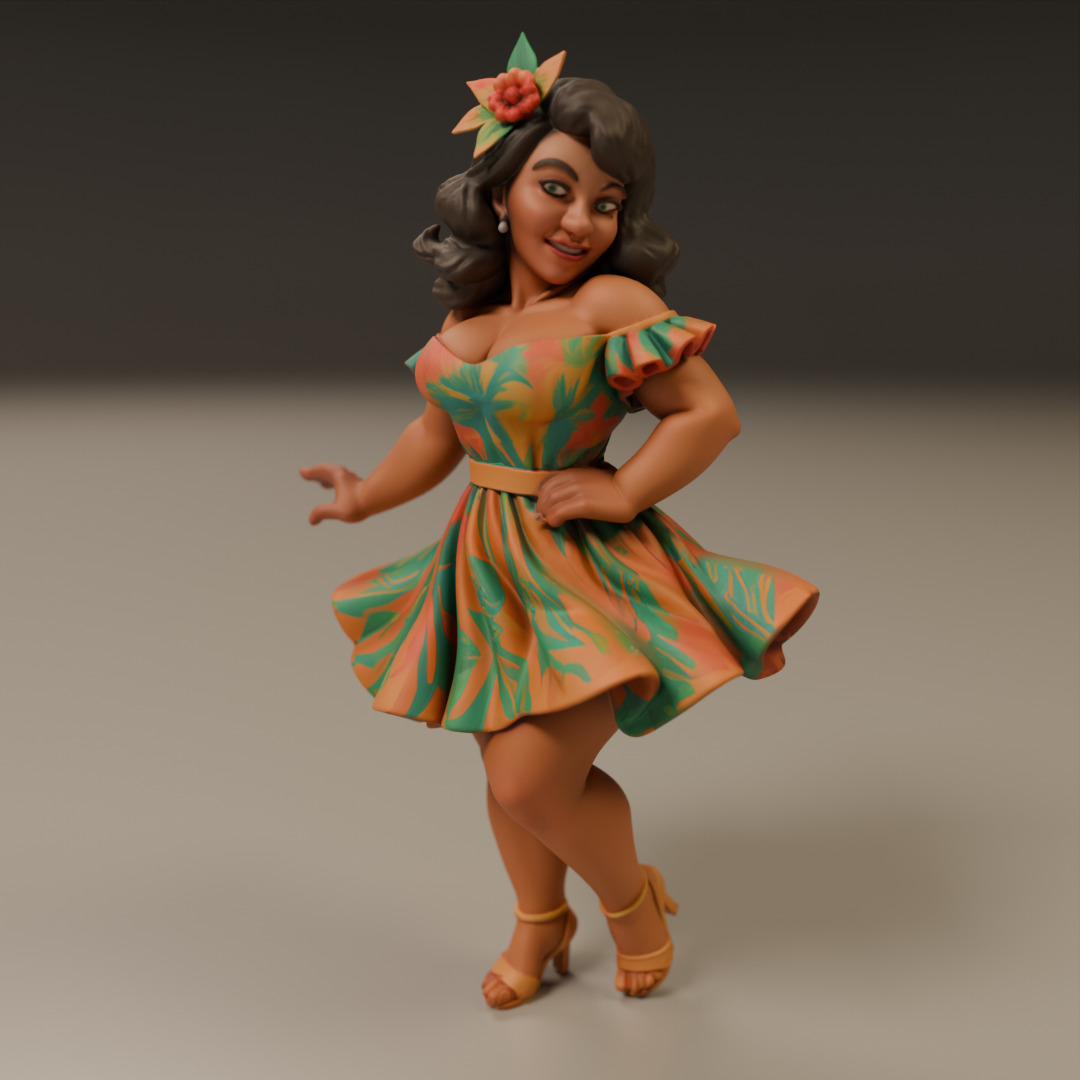 Brazilian pin-up 3D print model_16