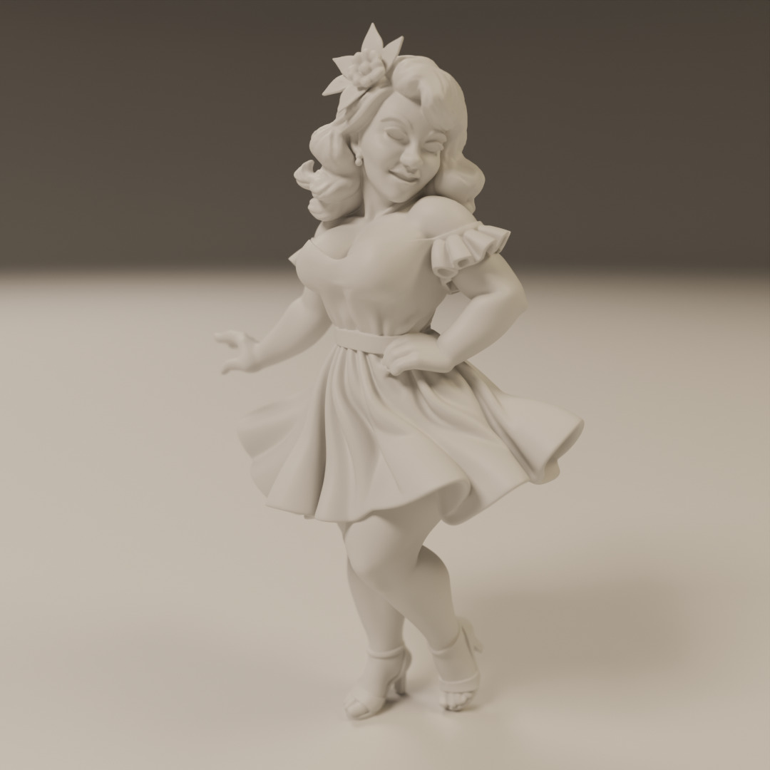 Brazilian pin-up 3D print model_8