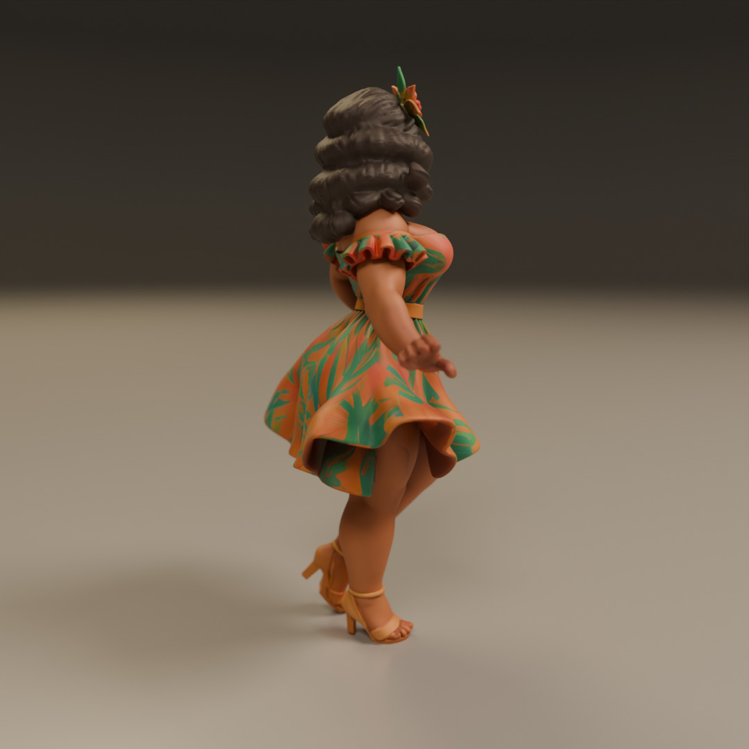 Brazilian pin-up 3D print model_15