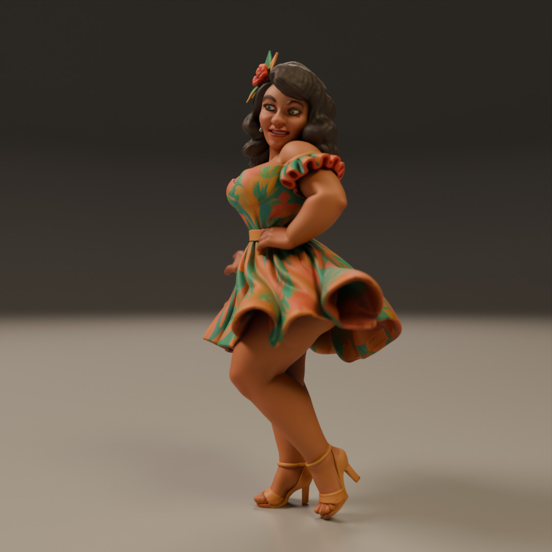 Brazilian pin-up 3D print model_13