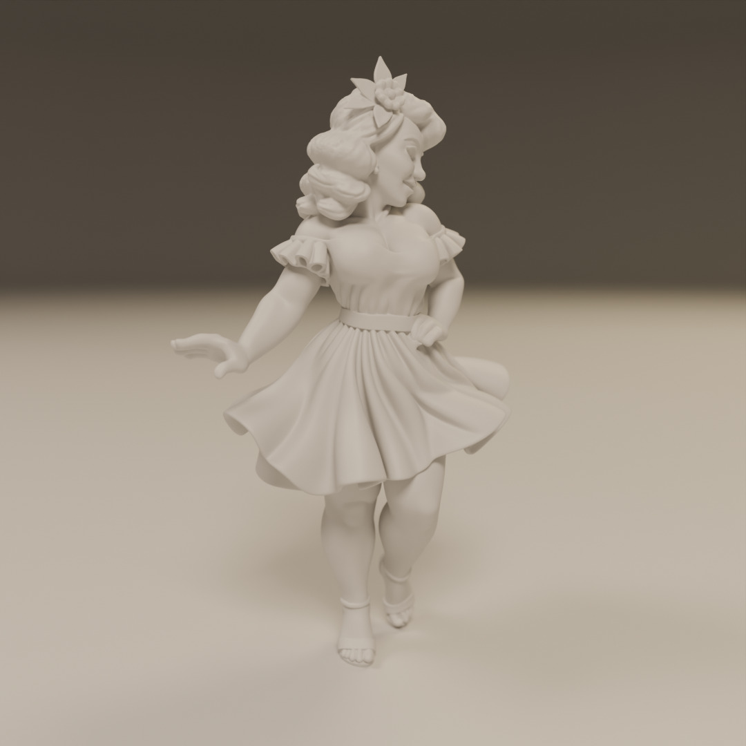 Brazilian pin-up 3D print model_4