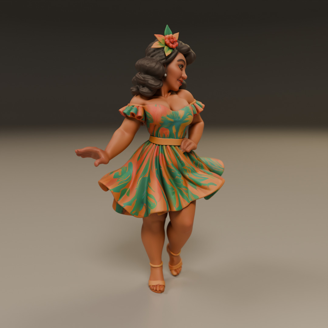 Brazilian pin-up 3D print model_12