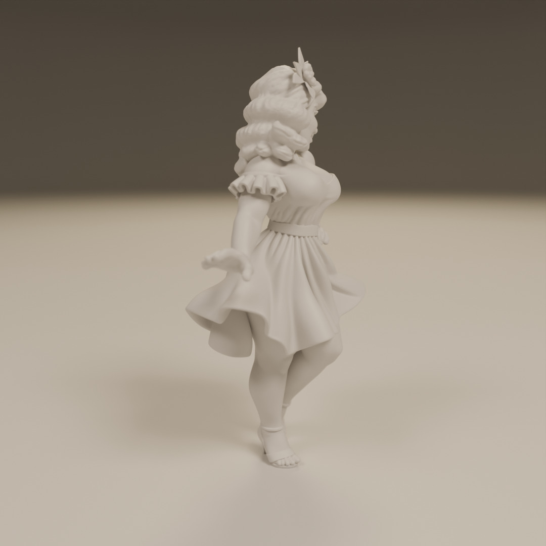 Brazilian pin-up 3D print model_1