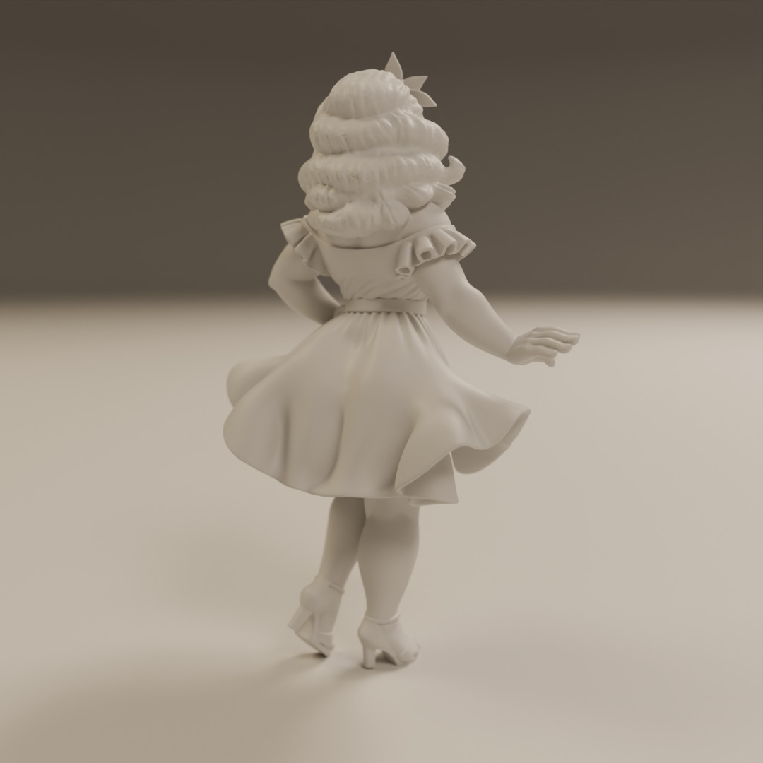 Brazilian pin-up 3D print model_3