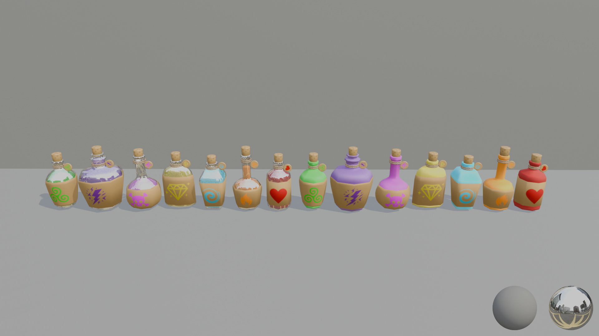 Low Poly Potion Pack Low-poly 3D model_7