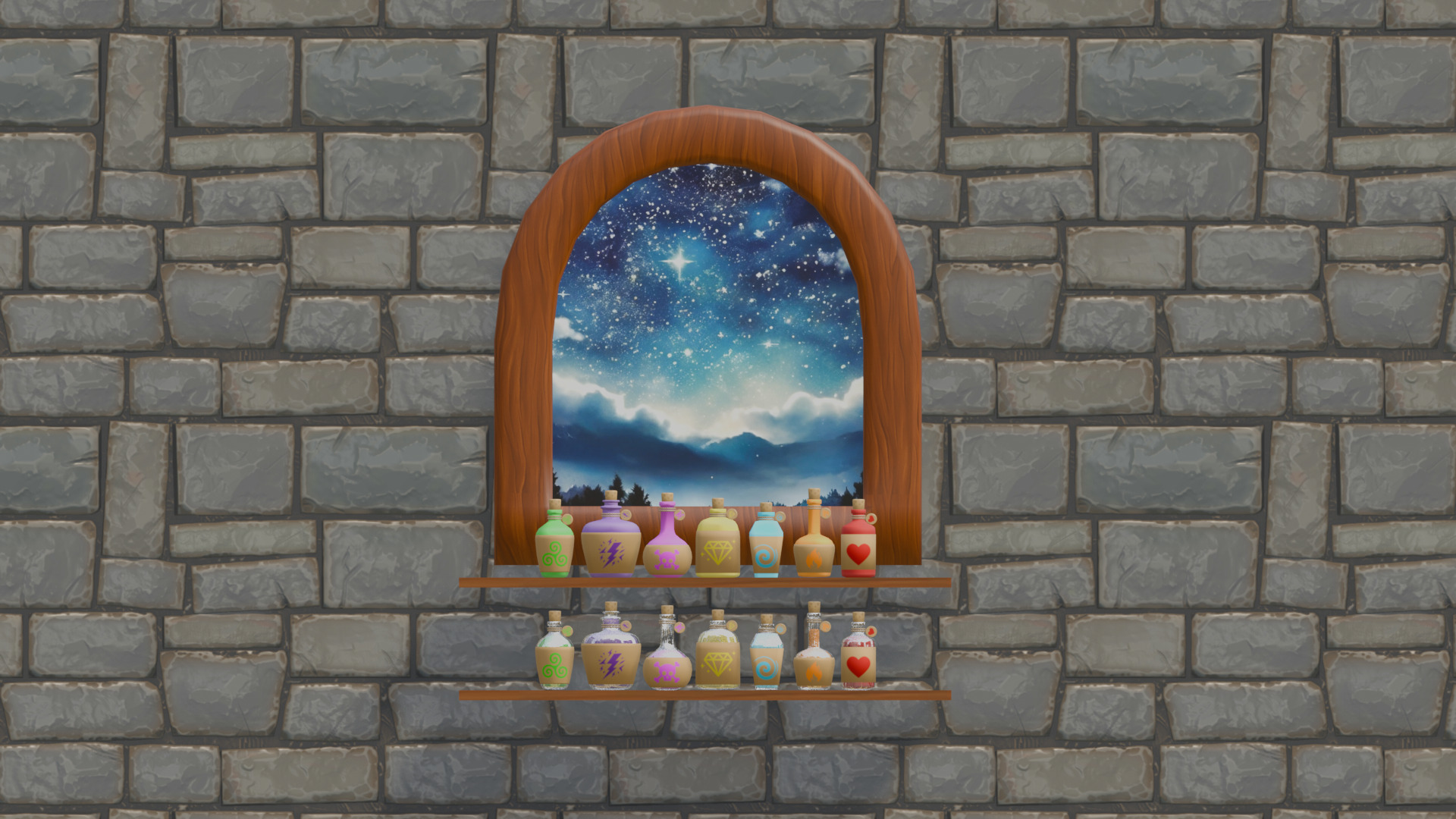 Low Poly Potion Pack Low-poly 3D model_5