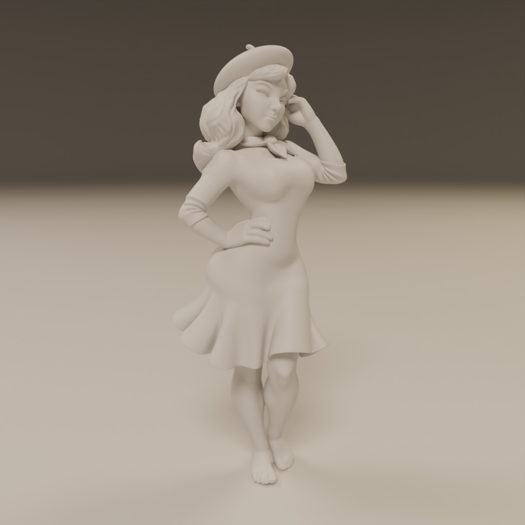 pin-up france 3D print model_4