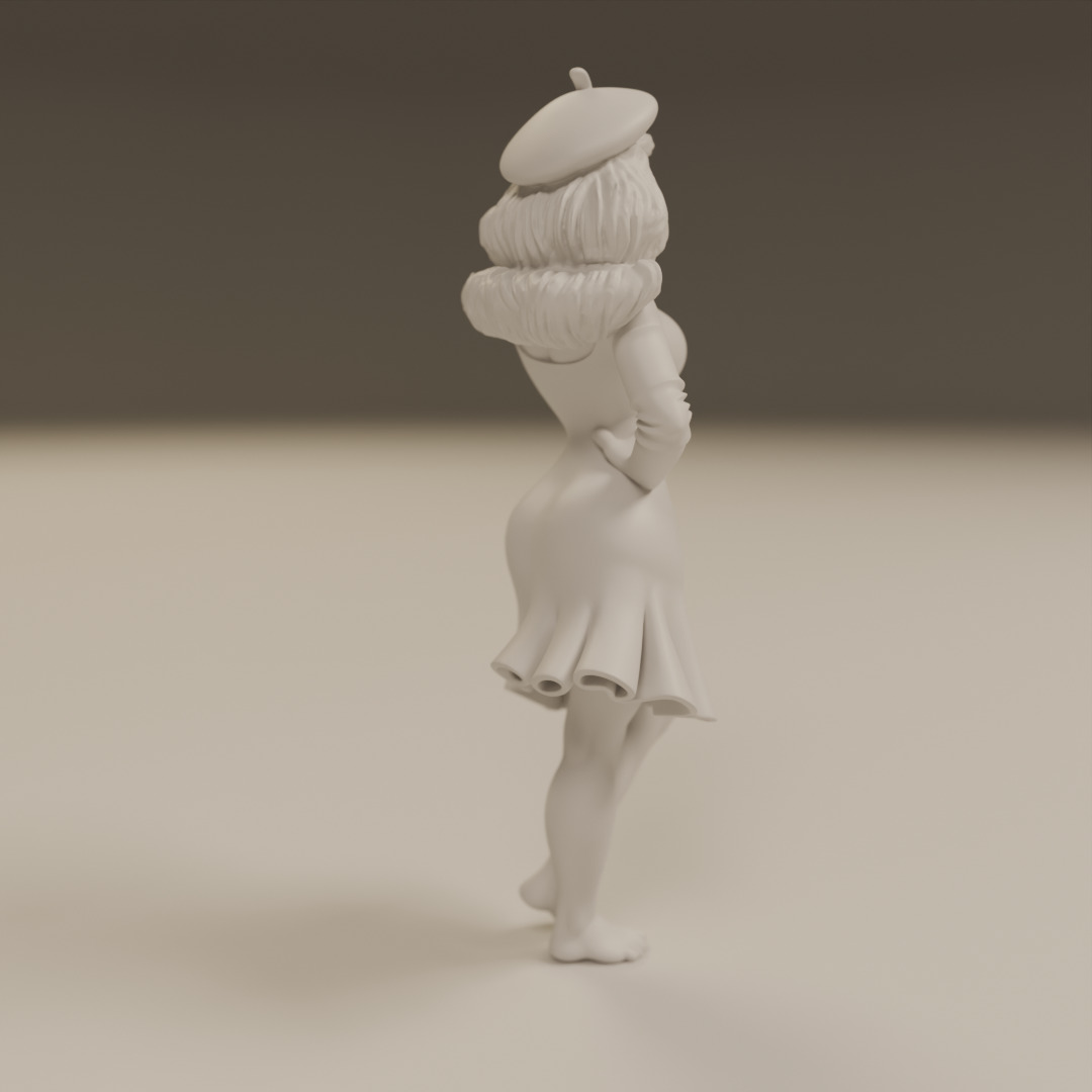 pin-up france 3D print model_7