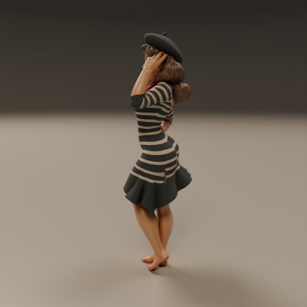 pin-up france 3D print model_10