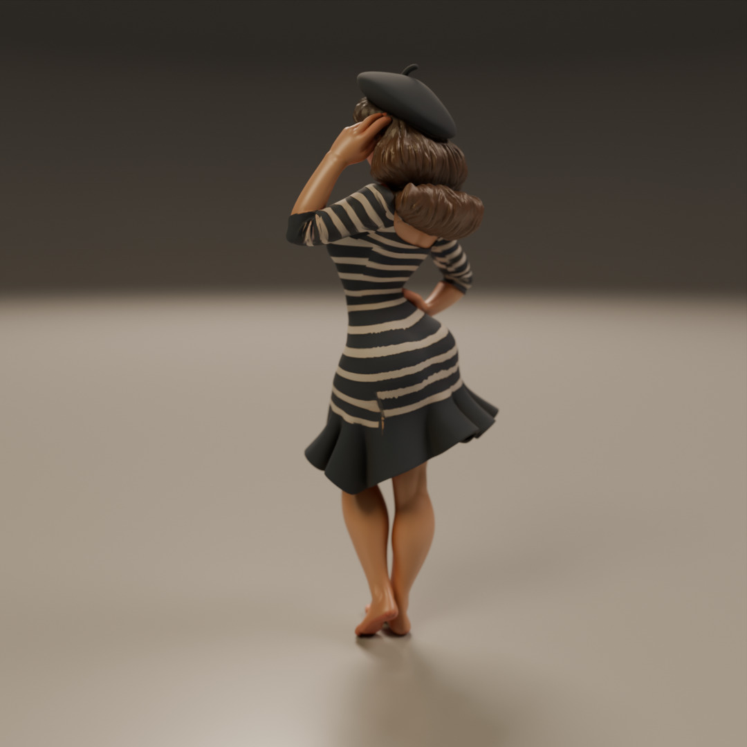 pin-up france 3D print model_14