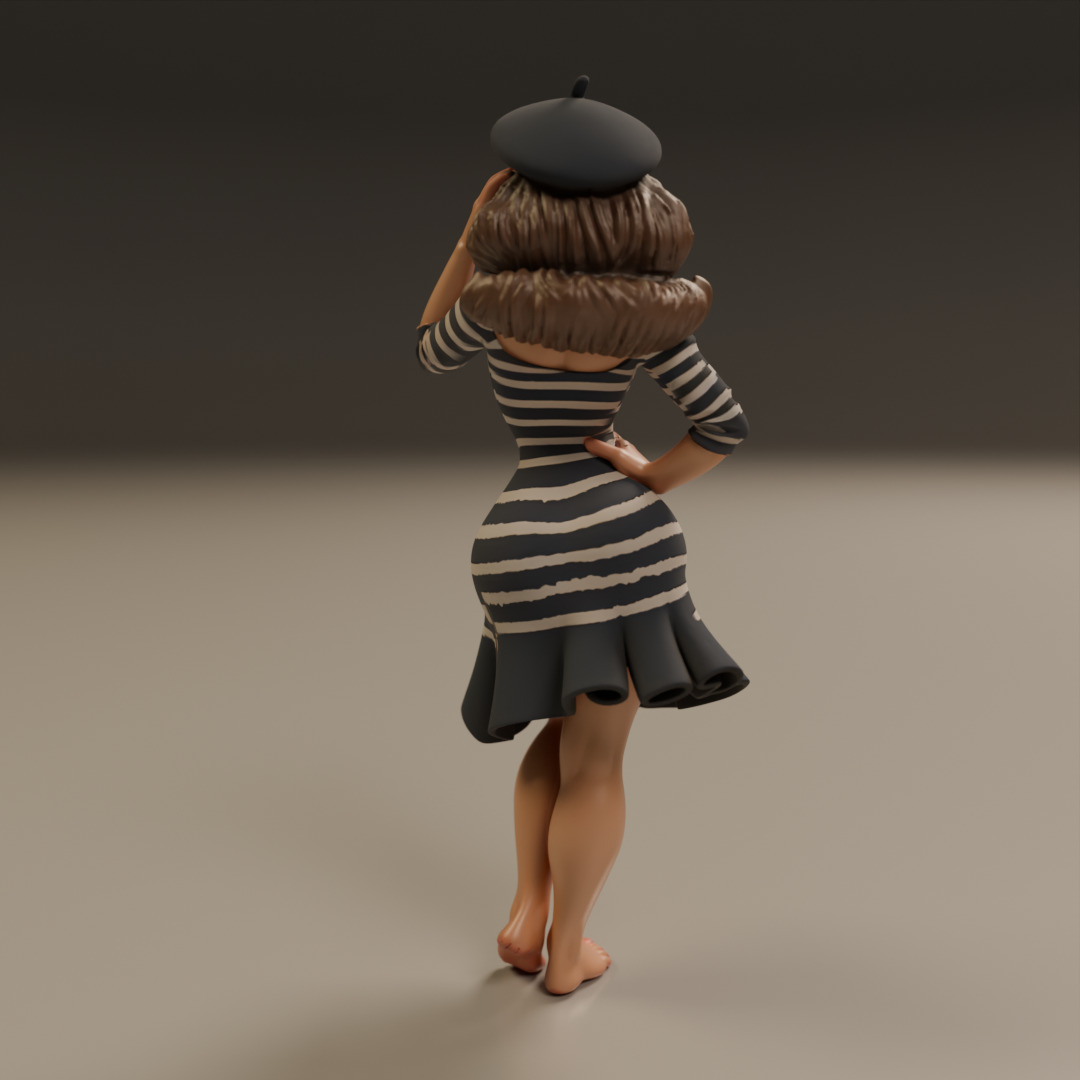 pin-up france 3D print model_11