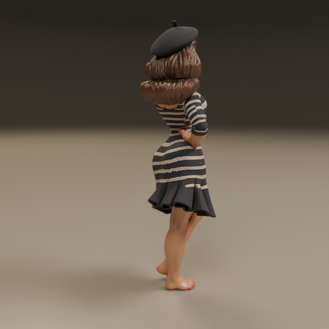 pin-up france 3D print model_15