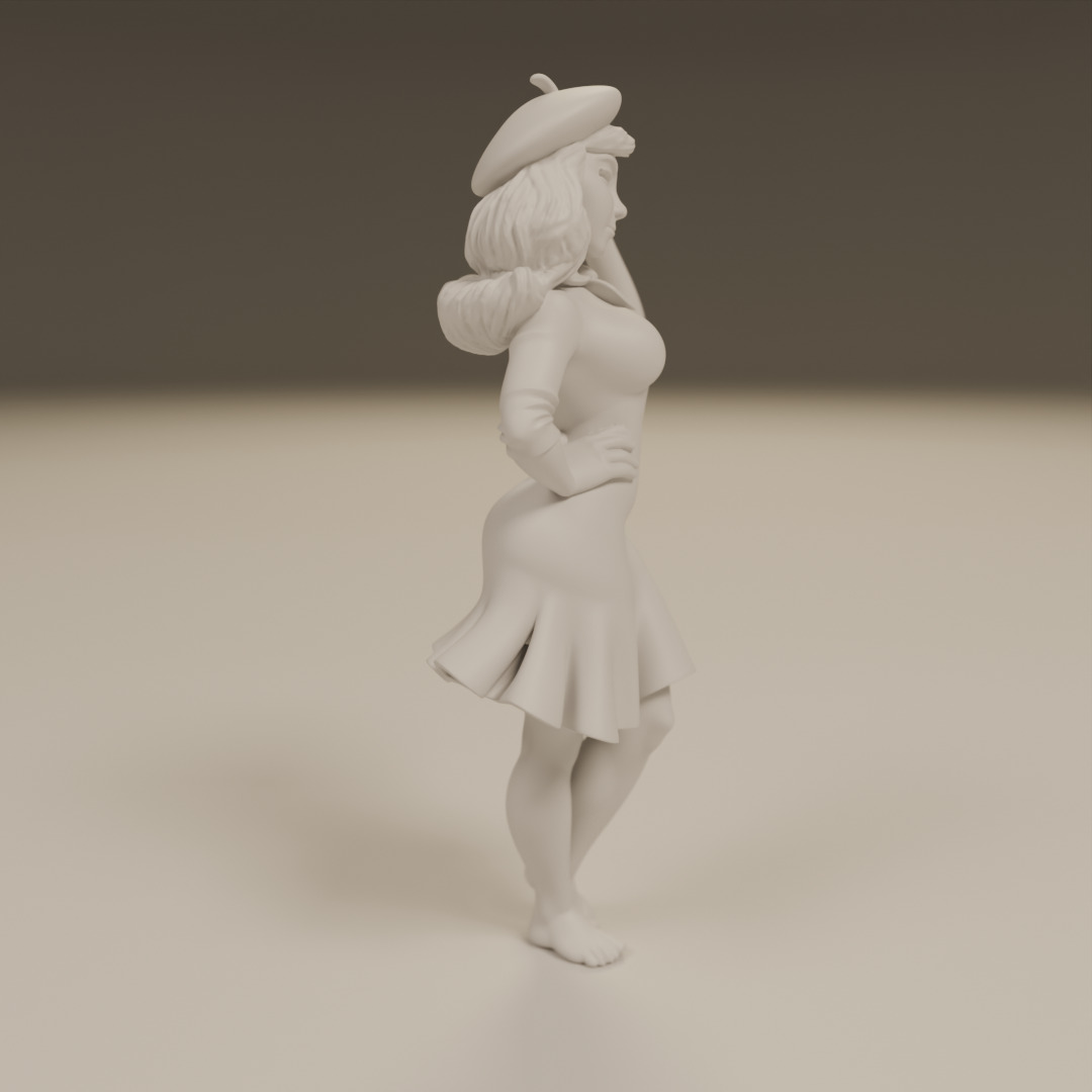 pin-up france 3D print model_1