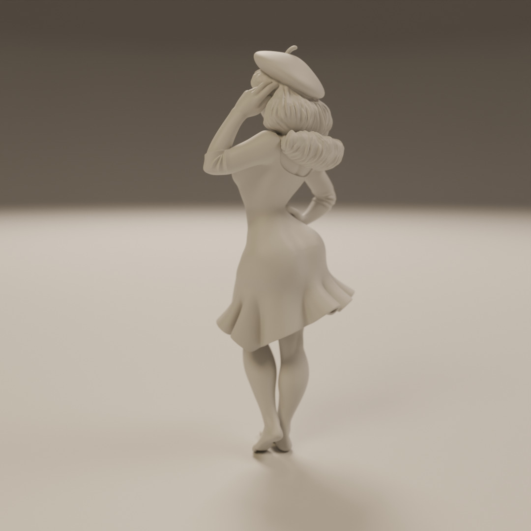 pin-up france 3D print model_6