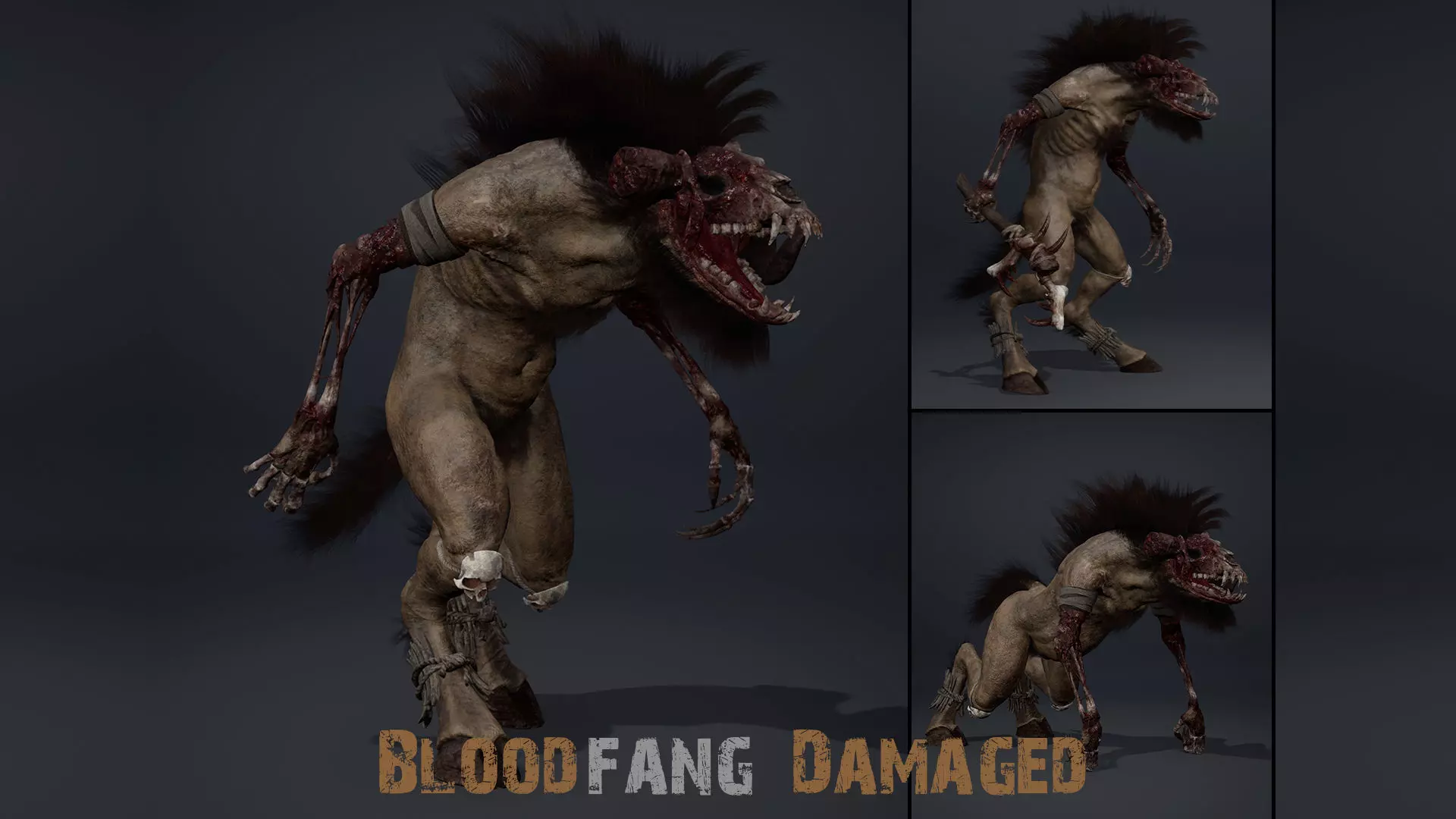 Bloodfang Damaged Low-poly 3D model