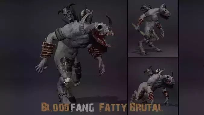 Bloodfang Fatty Brutal Low-poly 3D model