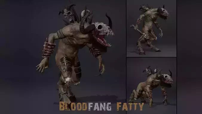 Bloodfang Fatty Low-poly 3D model