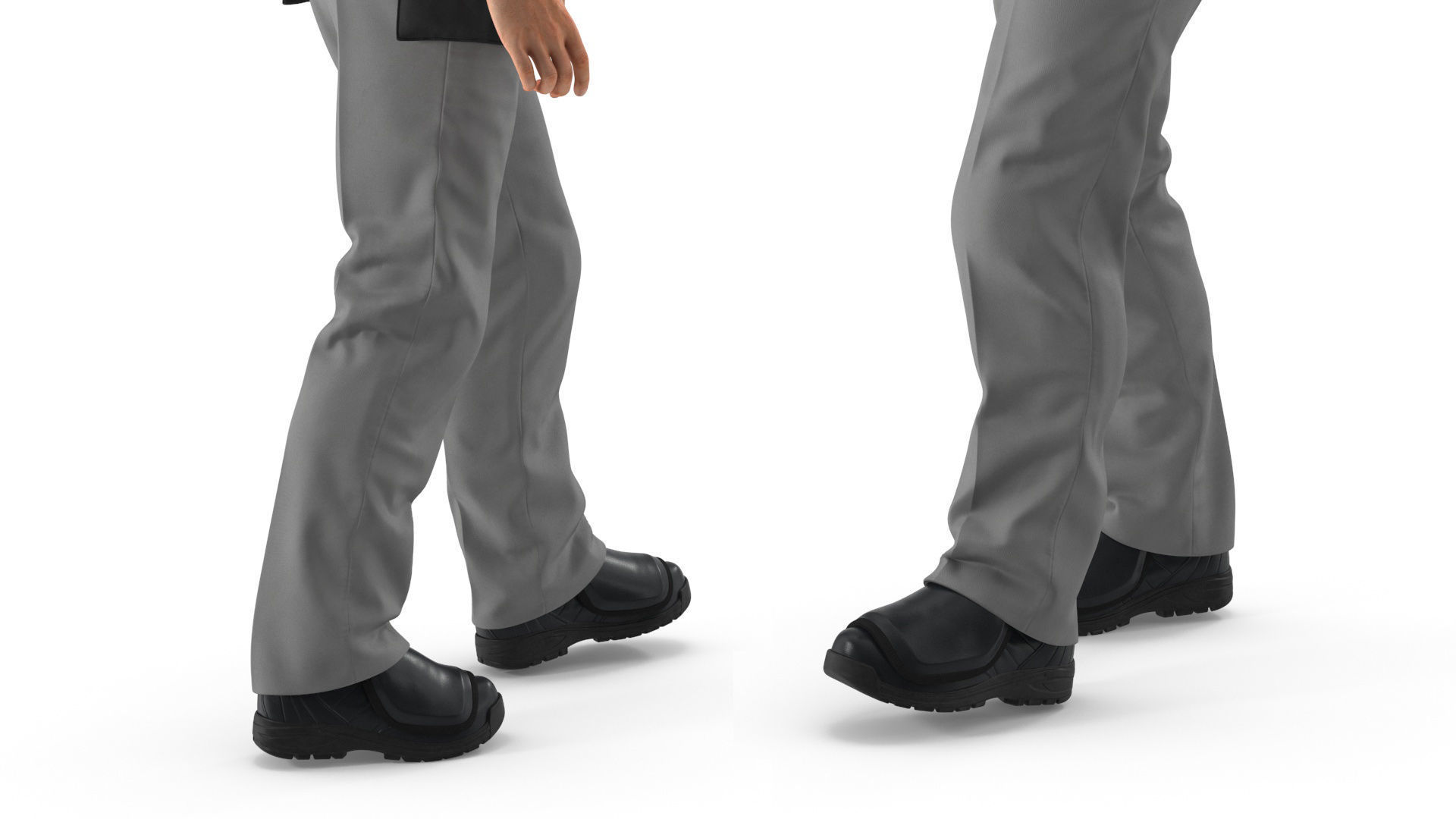 Baseball Umpire with Protective Mask Showing Points 3D model_9