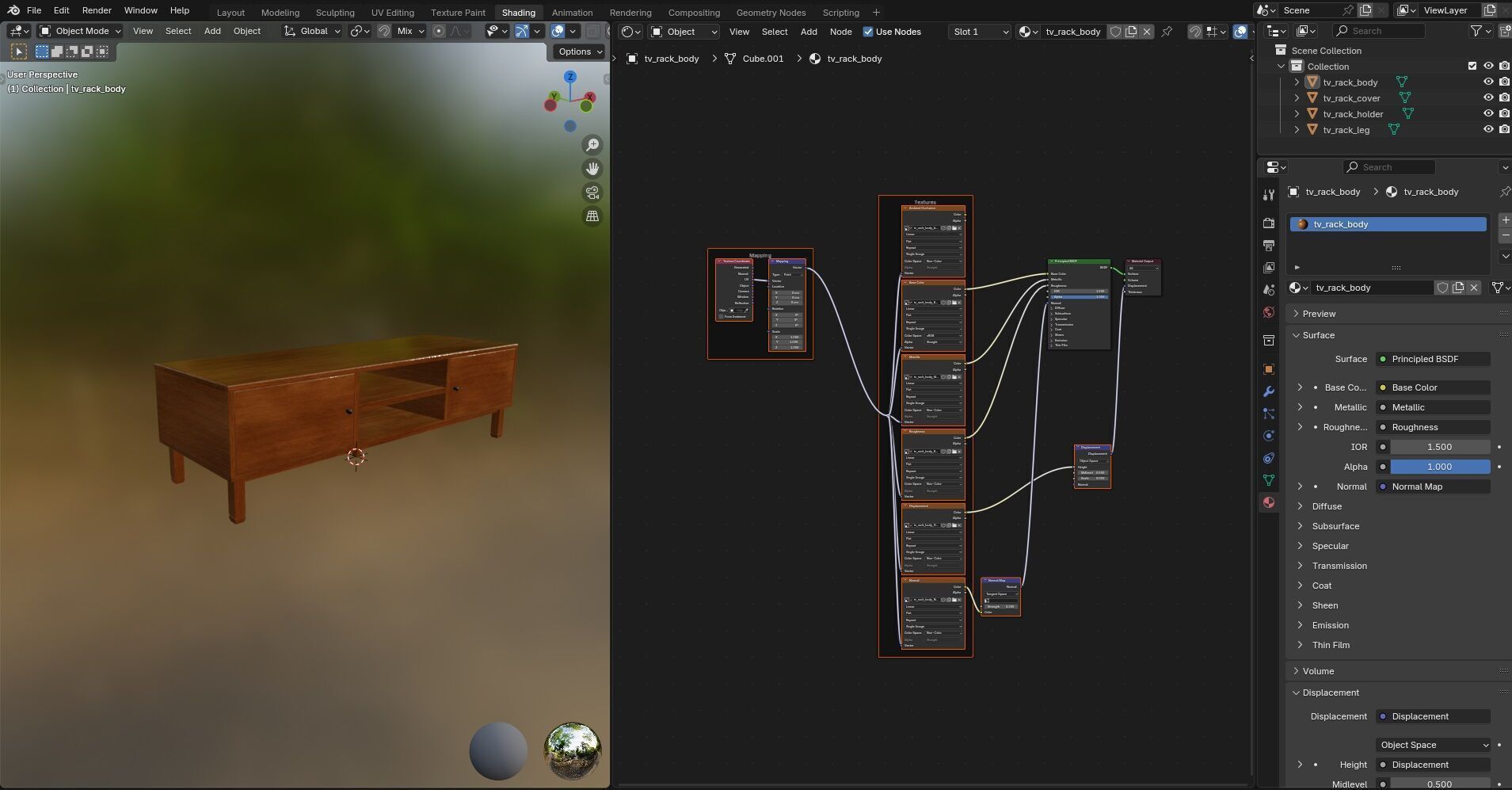 TV Rack CG22 3D model_15