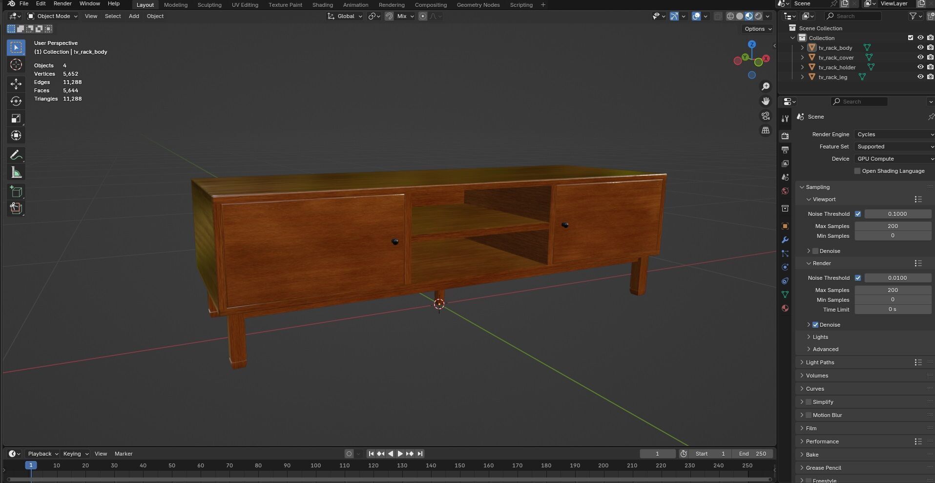 TV Rack CG22 3D model_11
