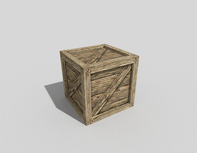 3D model low poly wooden box VR / AR / low-poly | CGTrader