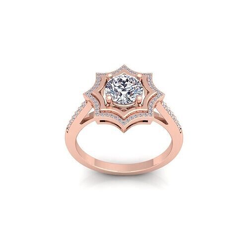 Fancy Diamond Ring 3d Model and Render  3D print model