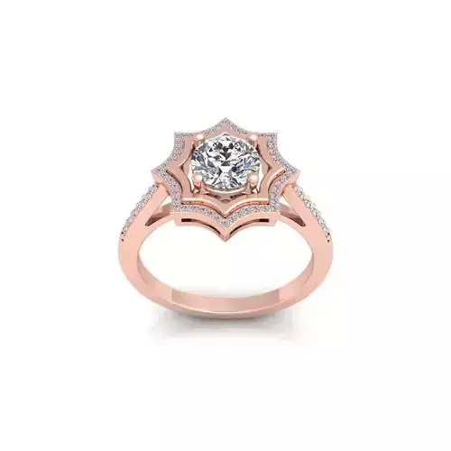 Fancy Diamond Ring 3d Model and Render 