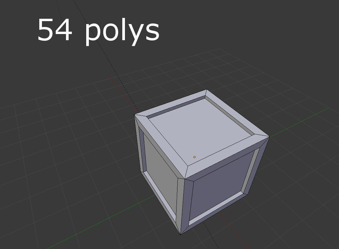 low poly wooden box Low-poly 3D model_3