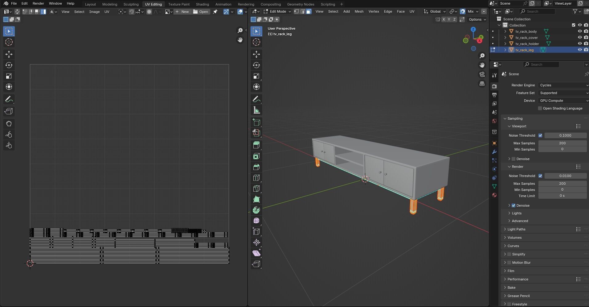 TV Rack CG23 3D model_13