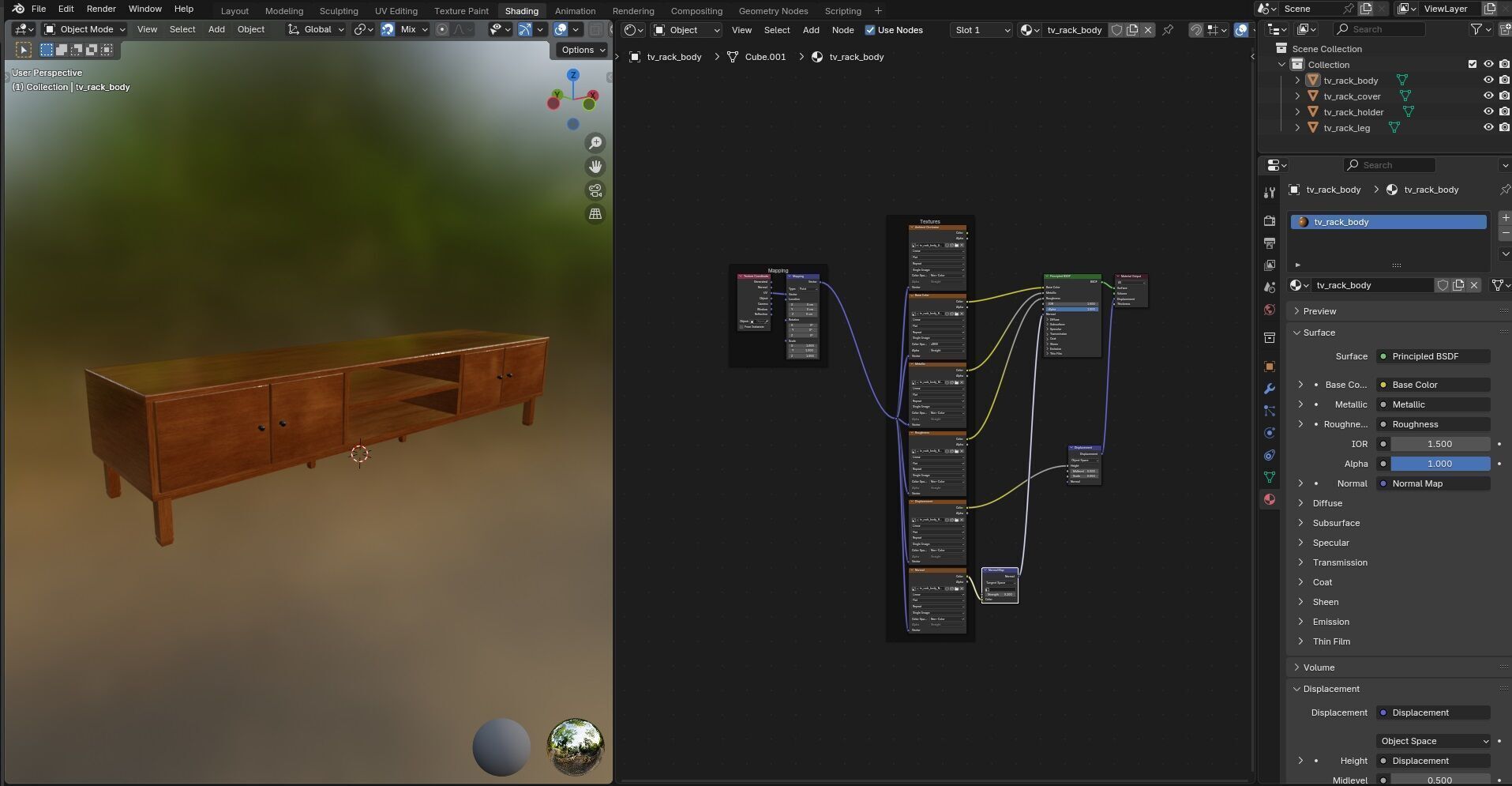 TV Rack CG23 3D model_15