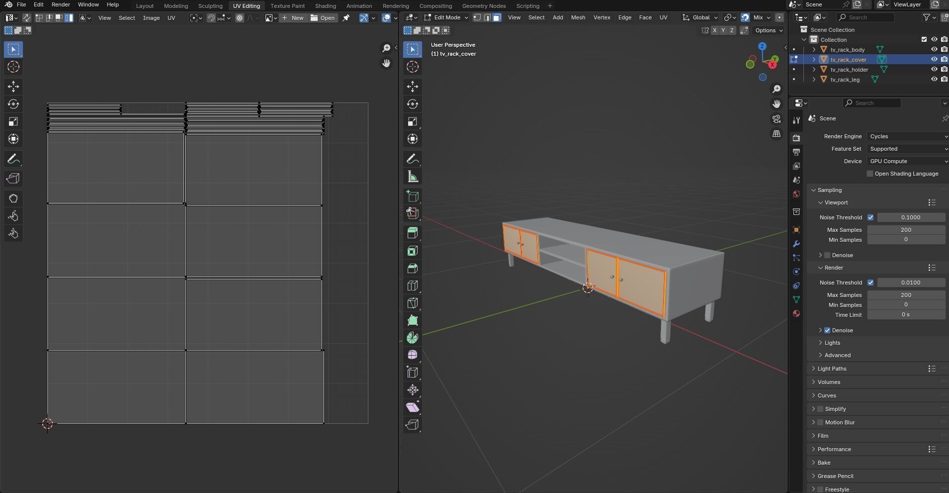 TV Rack CG23 3D model_14