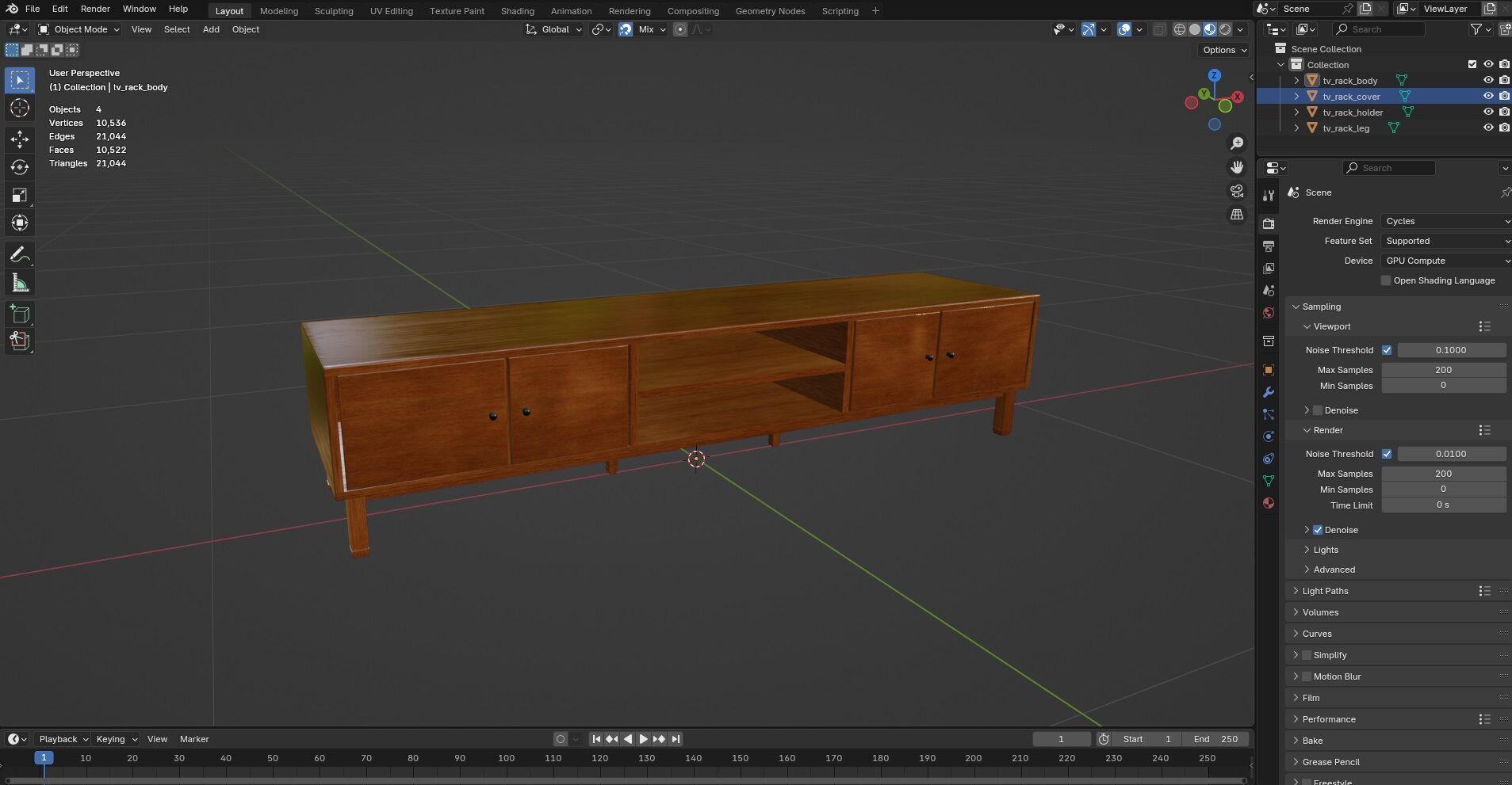 TV Rack CG23 3D model_11