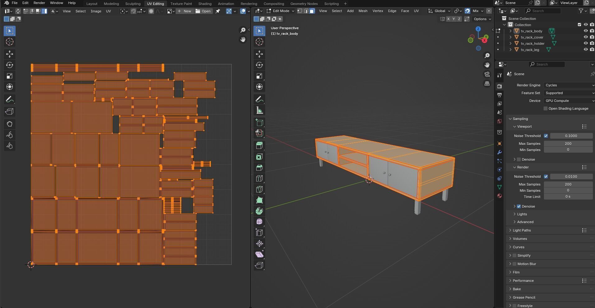 TV Rack CG23 3D model_12
