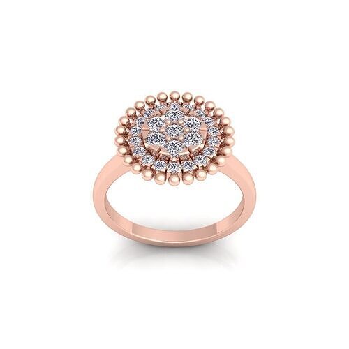 Round Design Fancy diamond Ring 3d Model and Render  3D print model