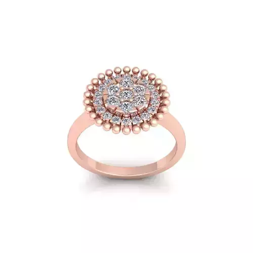 Round Design Fancy diamond Ring 3d Model and Render 