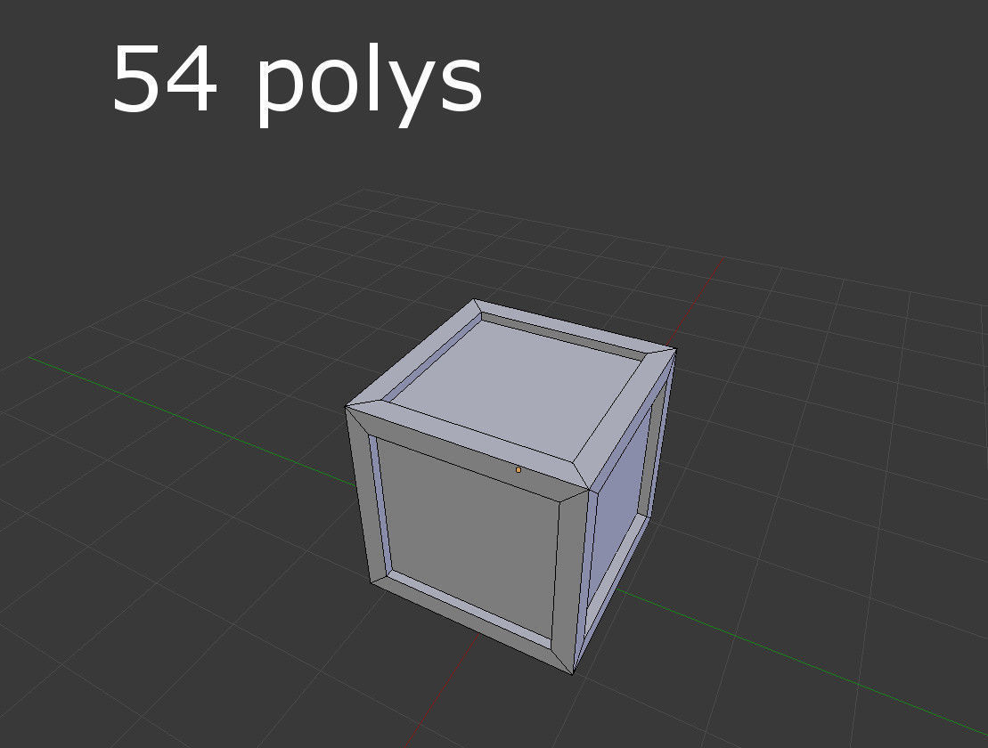 low poly wooden box Low-poly 3D model_4